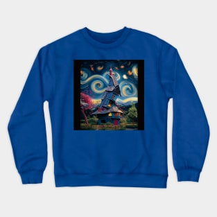 Starry Night Over The Burrow Crewneck Sweatshirt